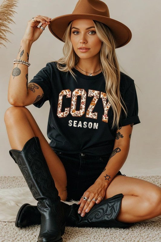 Cozy Season Graphic Plus Heavy Cotton Tee