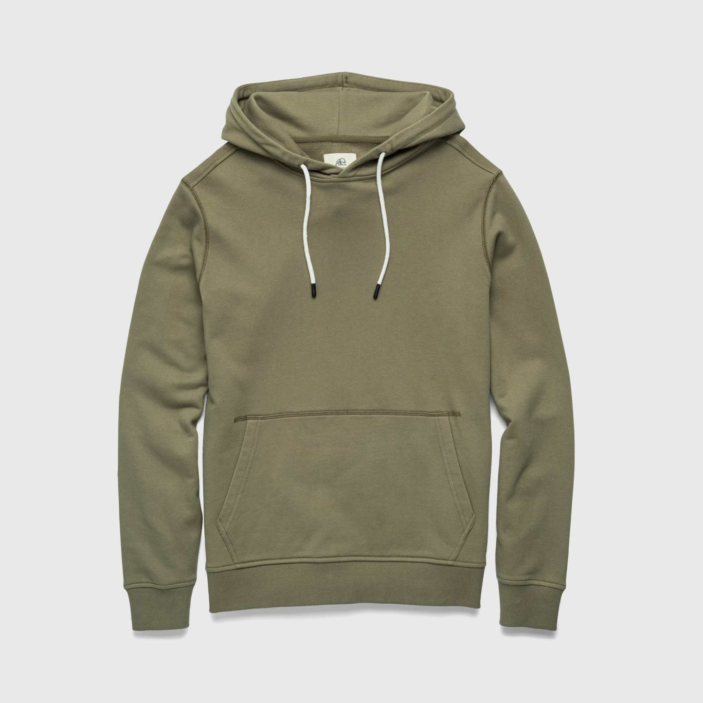 Marine French Terry Hoodie - Lichen Green