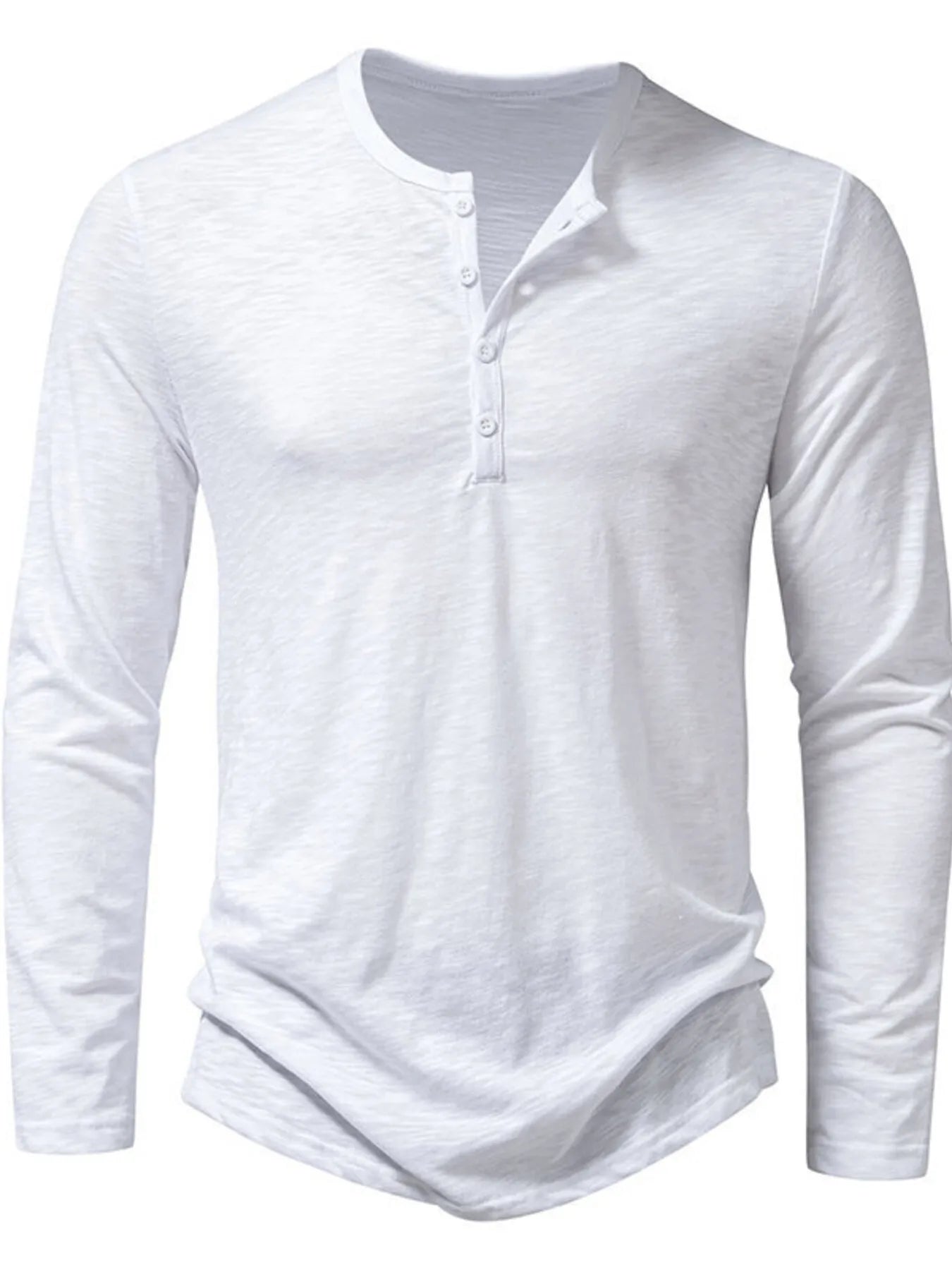 Men's Button Detail Long Sleeve T-Shirt
