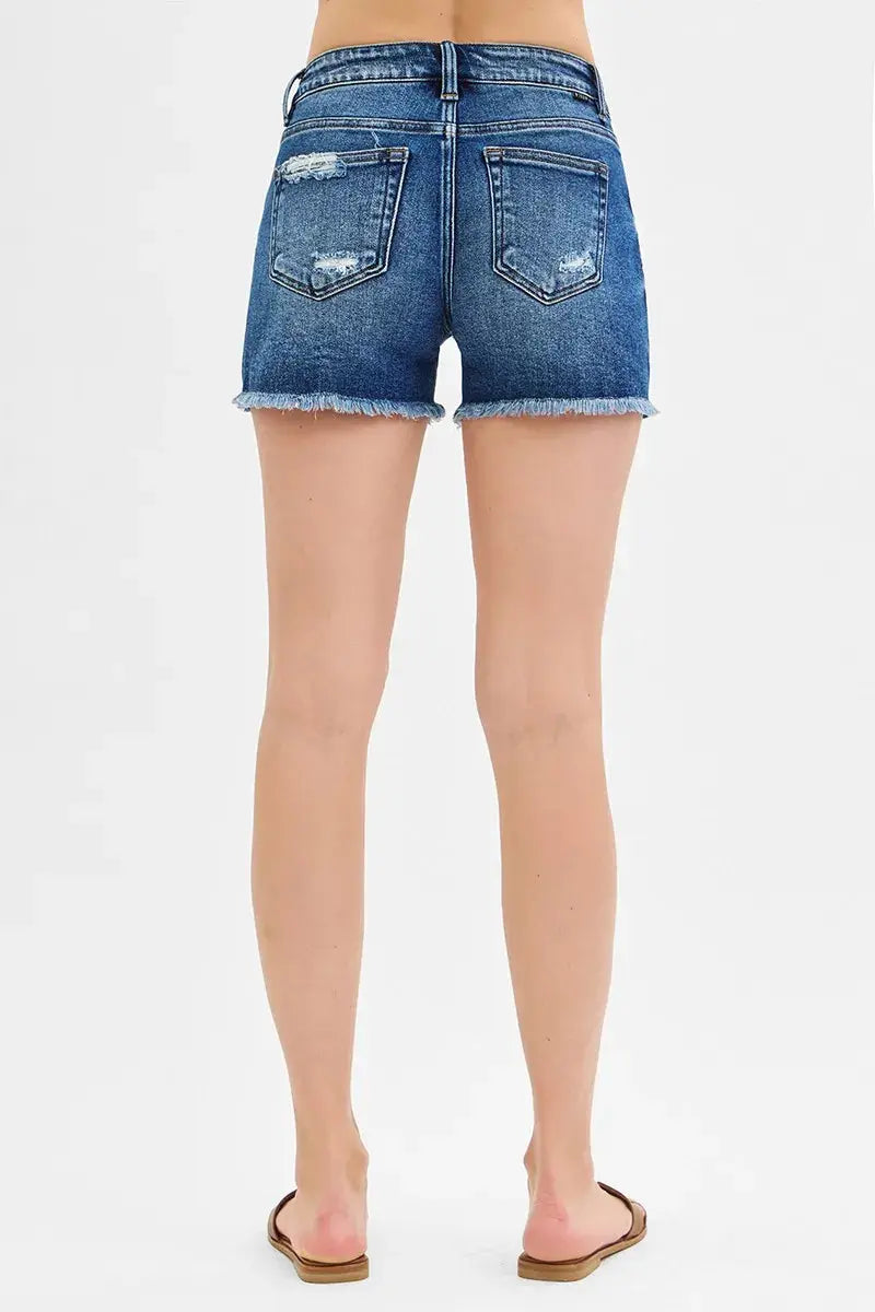 Low Rise Pikaboo Lining Shorts by RISEN Jeans