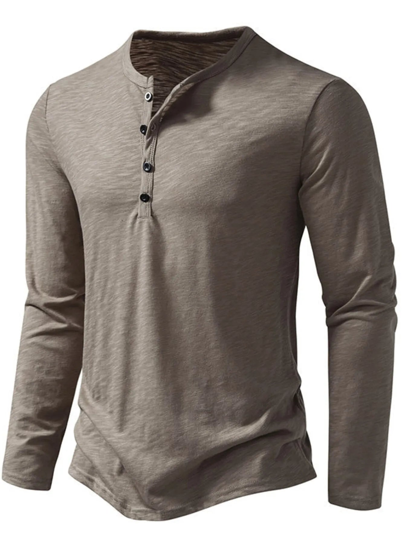 Men's Button Detail Long Sleeve T-Shirt