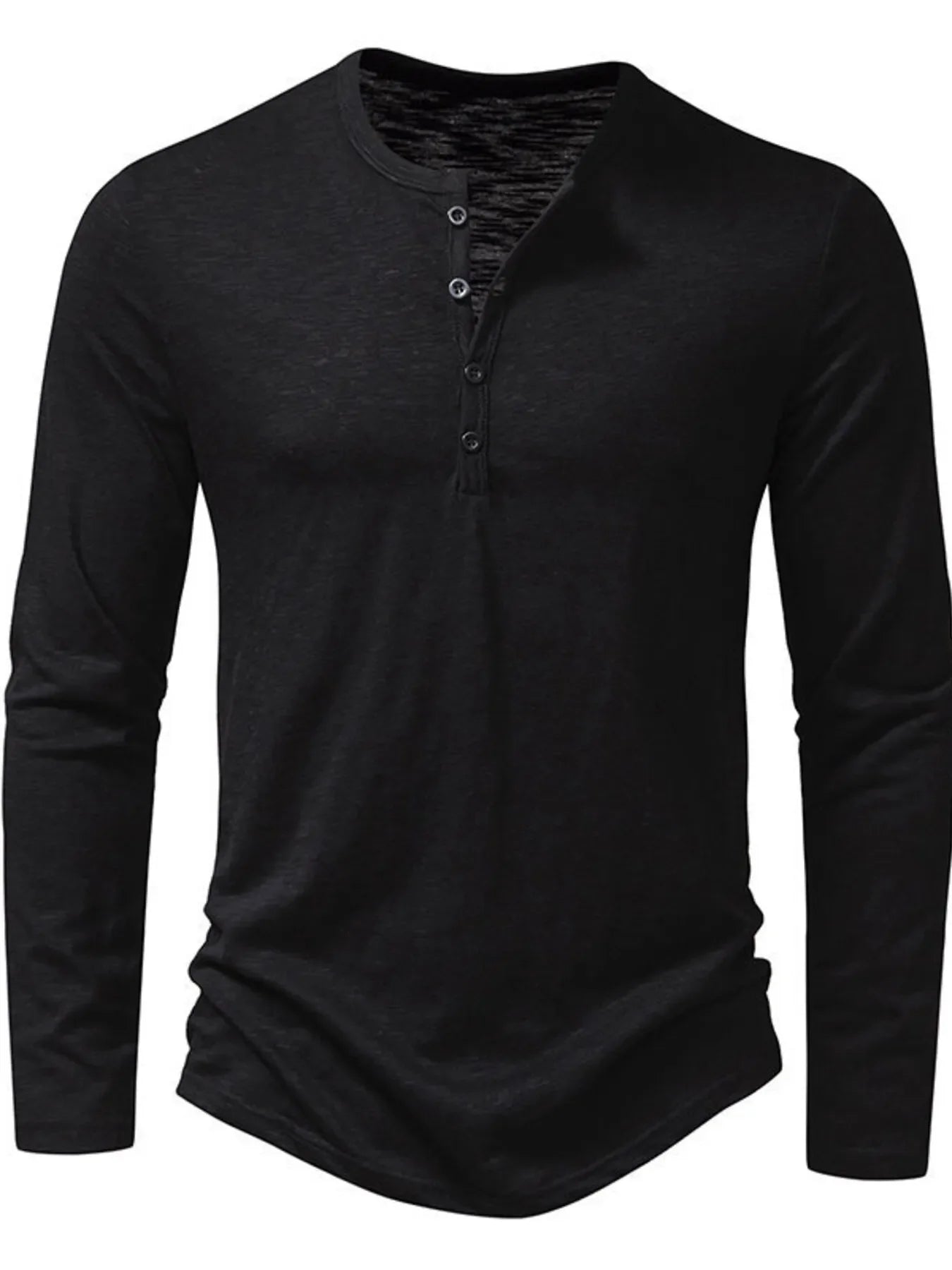 Men's Button Detail Long Sleeve T-Shirt