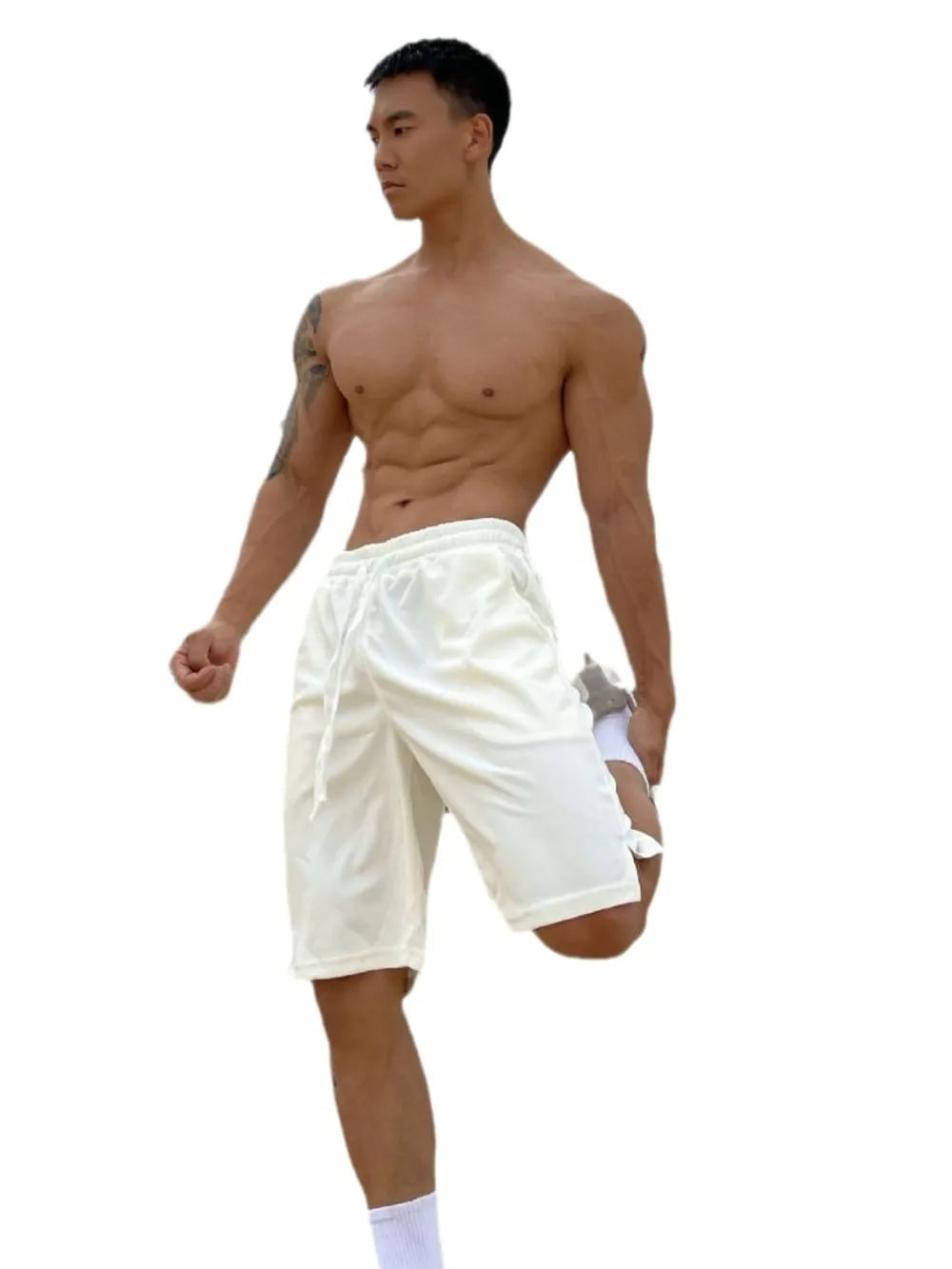 Men's Plus Size Drawstring Shorts with Pockets