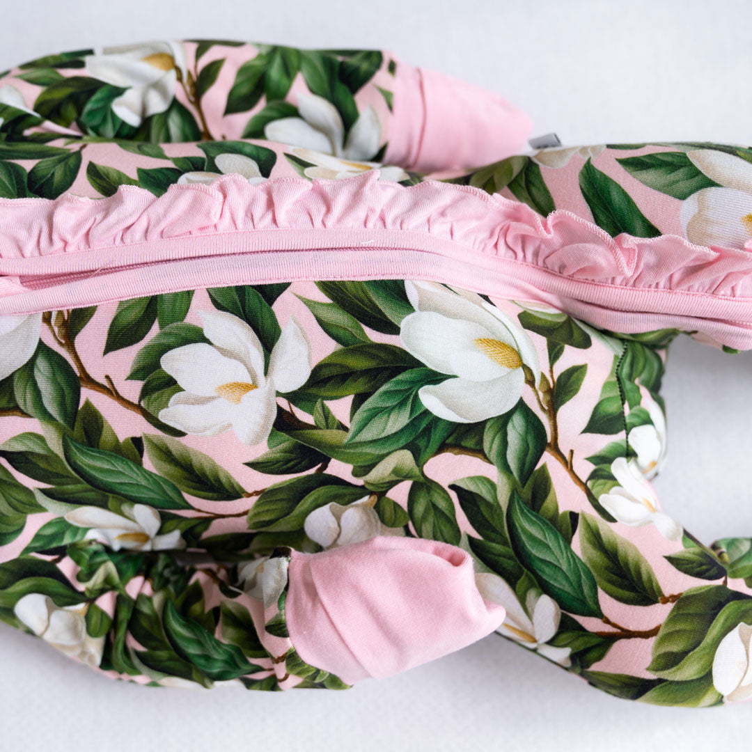 Magnolia Bamboo Ruffle Convertible Footie (2T-4T)