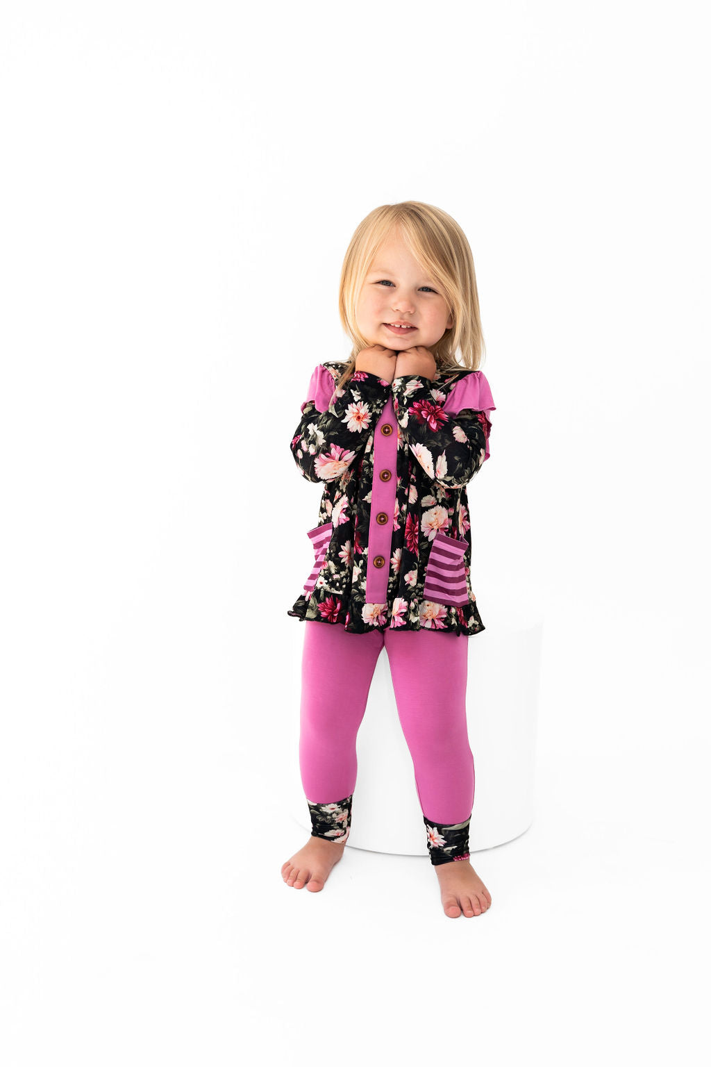 Fallon Bamboo Long Sleeve Peplum + Legging Set