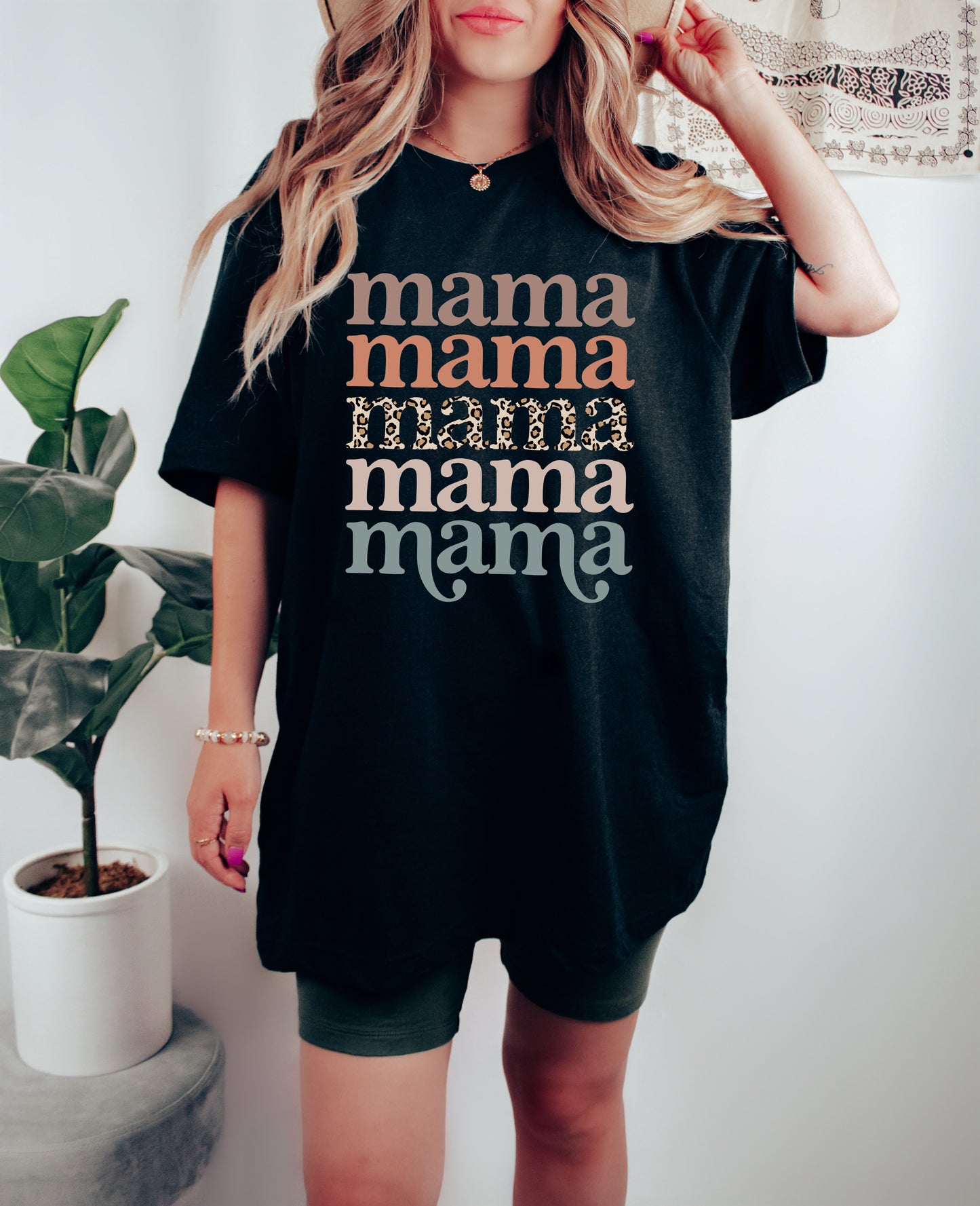 Mama Leopard Comfort Colors Graphic Tees