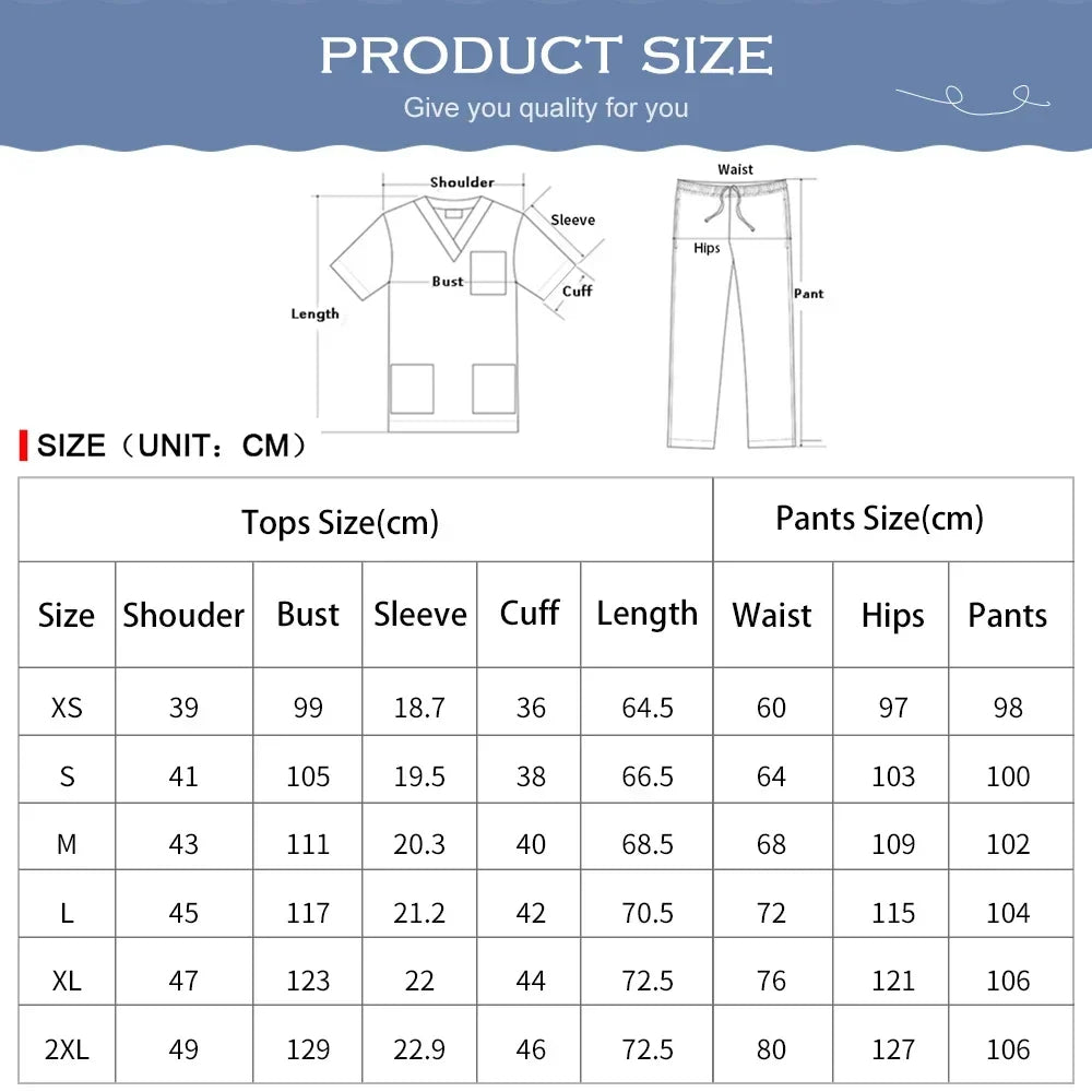 Operating Room Scrubs Set Unisex