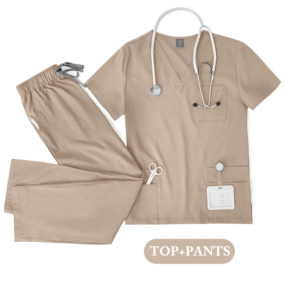 Unisex Medical Uniforms Scrubs Top Pants