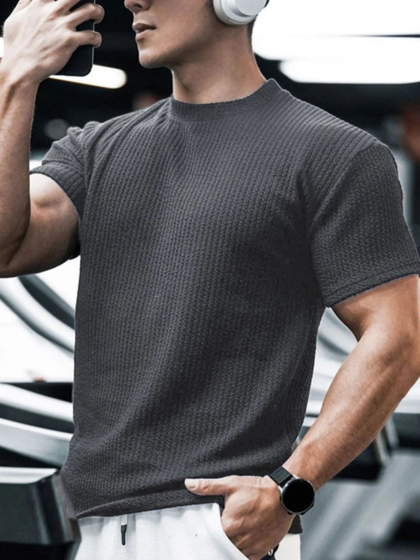 Men's Full Size Breathable Short Sleeve T-Shirt Plus Size