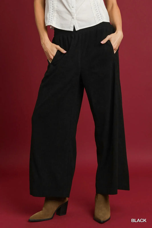 Wide-Leg Corduroy Pants