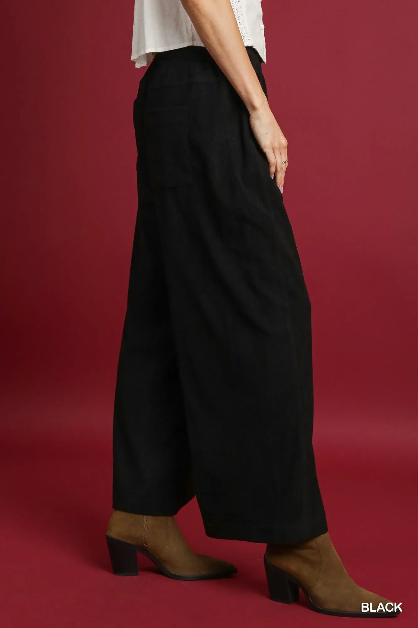 Wide-Leg Corduroy Pants
