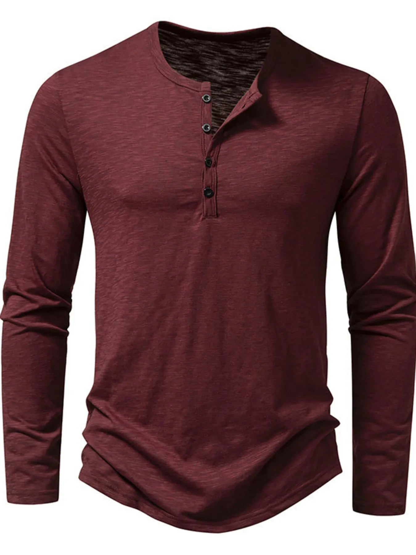 Men's Button Detail Long Sleeve T-Shirt