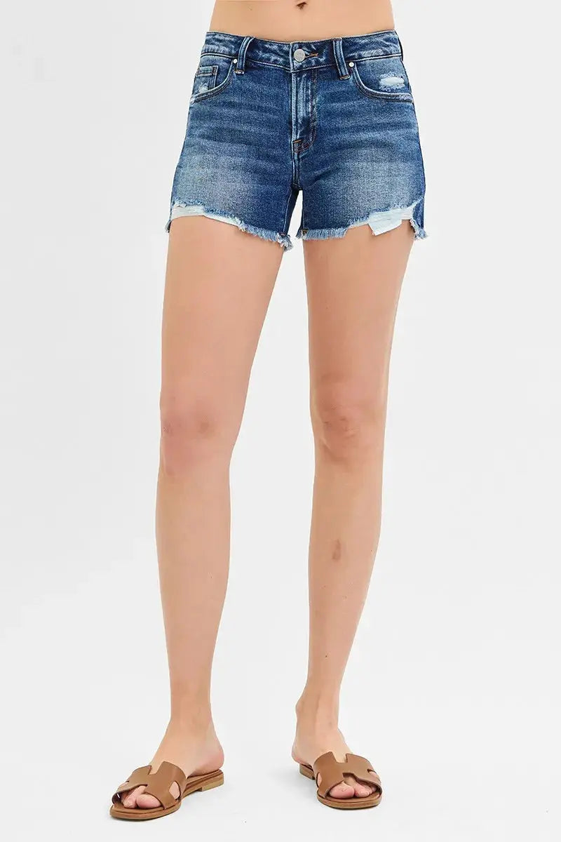 Low Rise Pikaboo Lining Shorts by RISEN Jeans