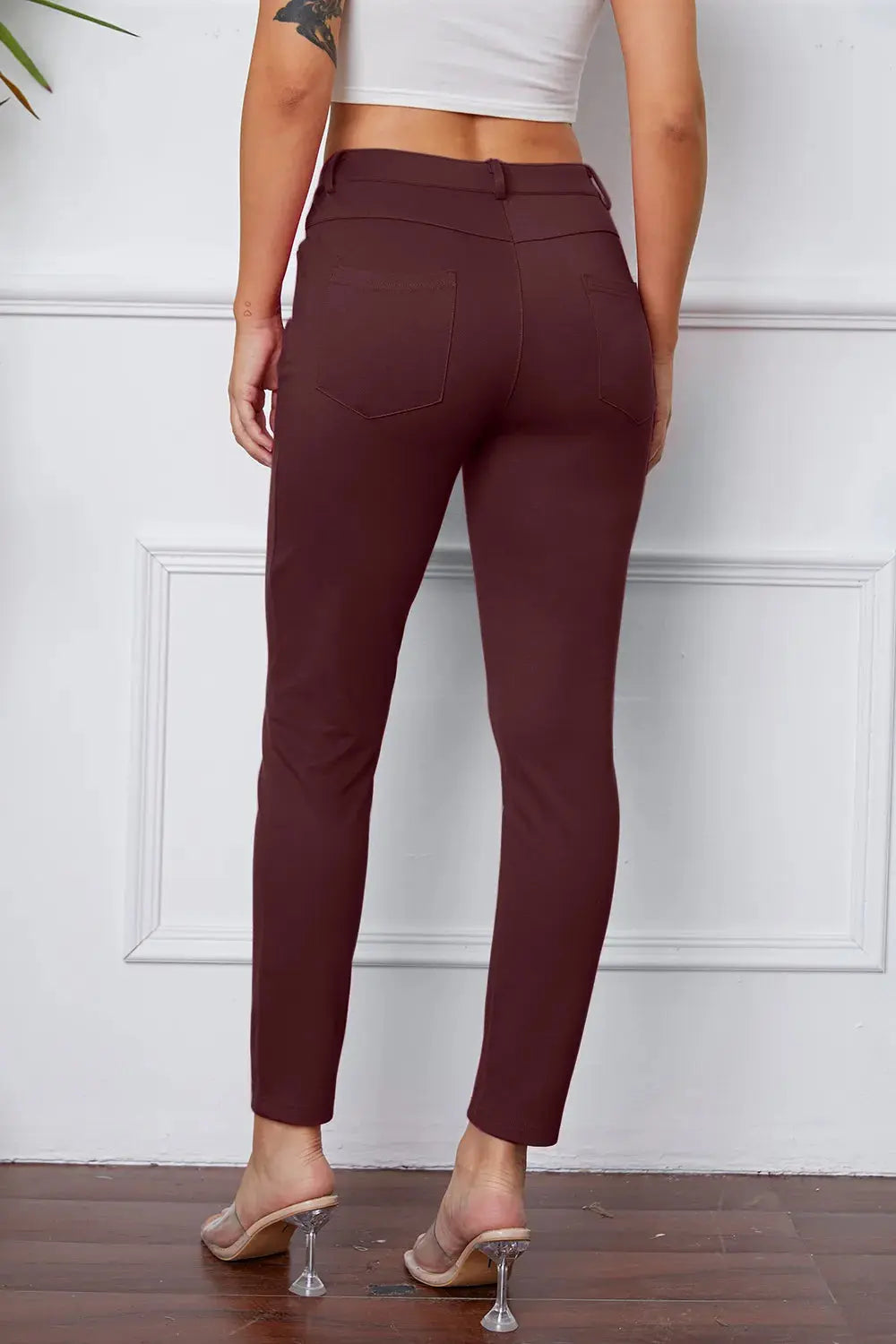 Basic BAE Full Size StretchyStitch High Waist Skinny Pants