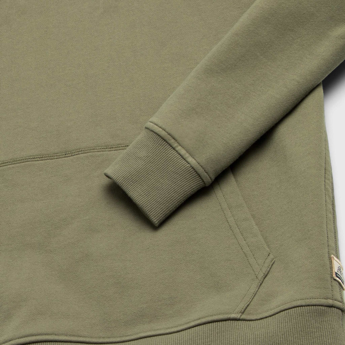 Marine French Terry Hoodie - Lichen Green