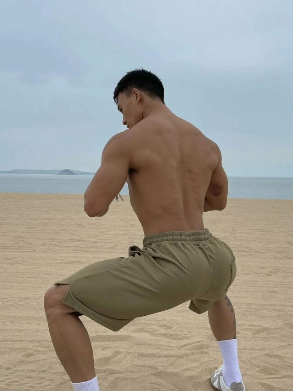 Men's Plus Size Drawstring Shorts with Pockets