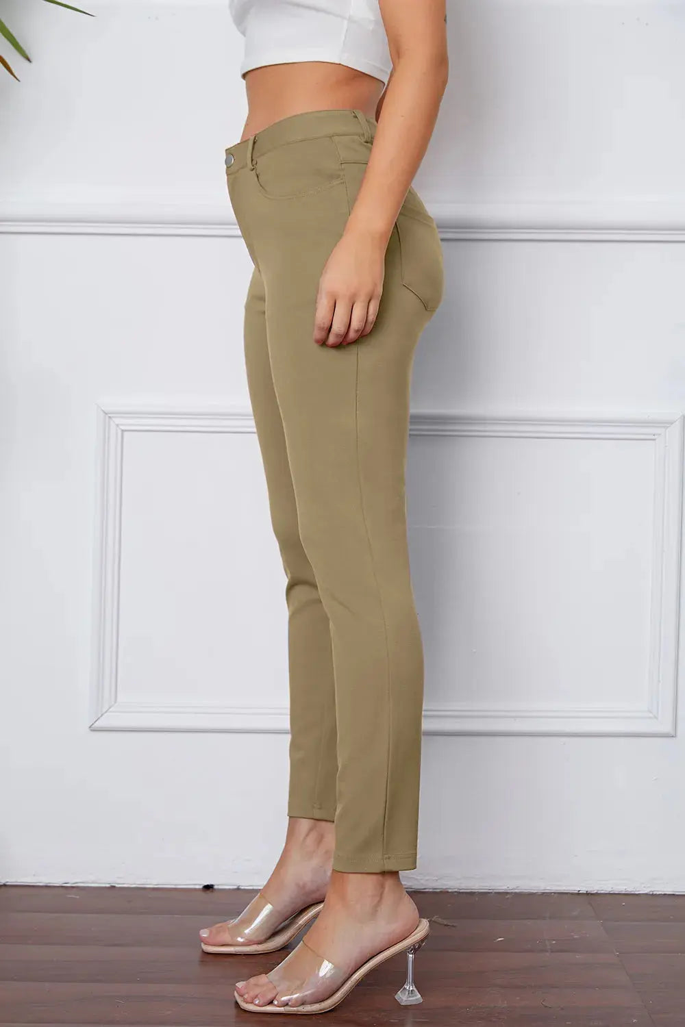 Basic BAE Full Size StretchyStitch High Waist Skinny Pants