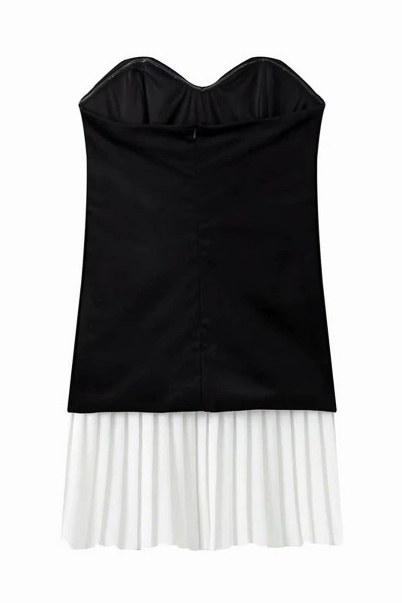 Strapless black Velvet Dress