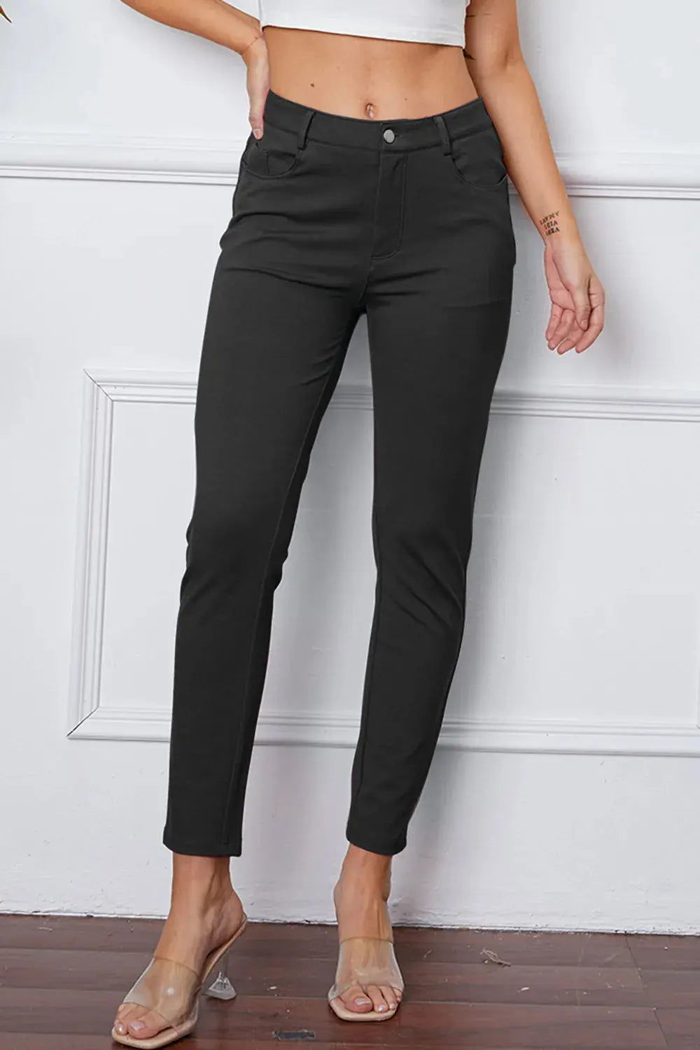Basic BAE Full Size StretchyStitch High Waist Skinny Pants