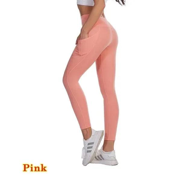 High Waist Elastic Workout Leggings Tummy Control