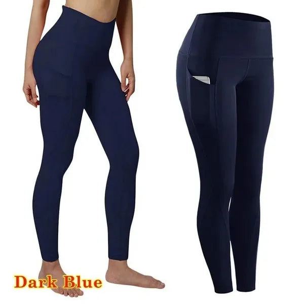 High Waist Elastic Workout Leggings Tummy Control