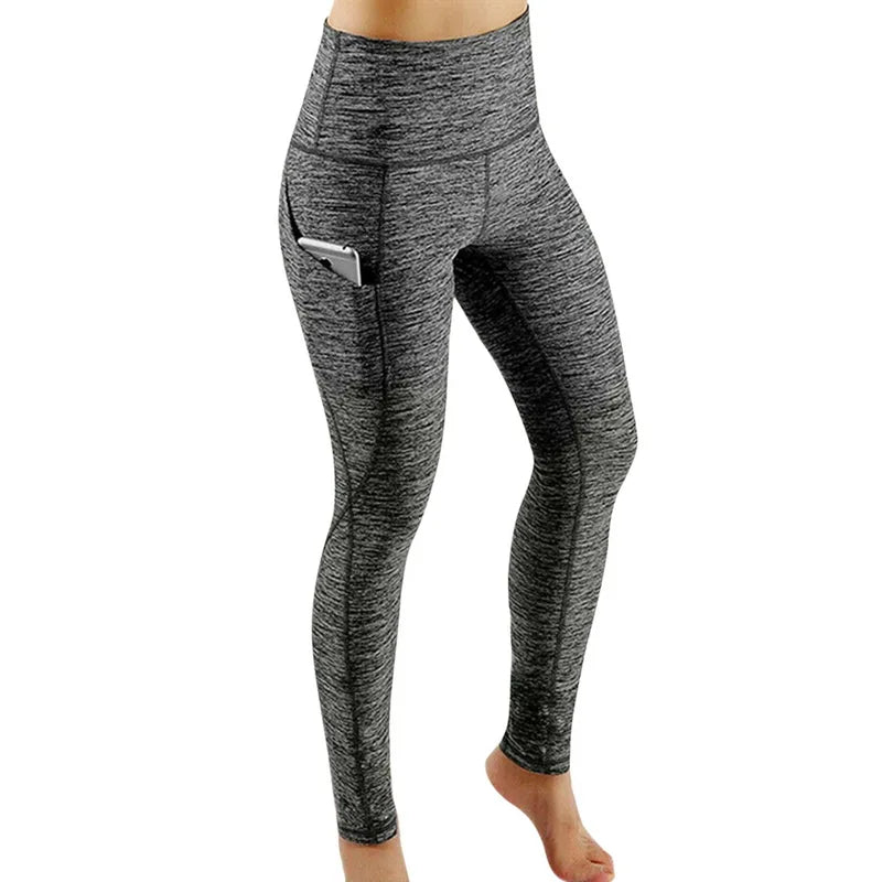 High Waist Elastic Workout Leggings Tummy Control