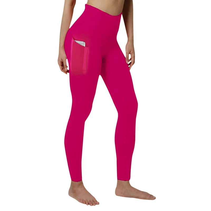 High Waist Elastic Workout Leggings Tummy Control