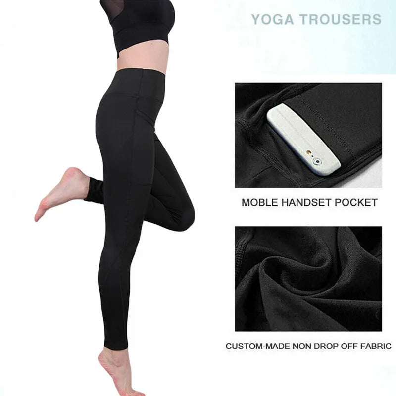 High Waist Elastic Workout Leggings Tummy Control