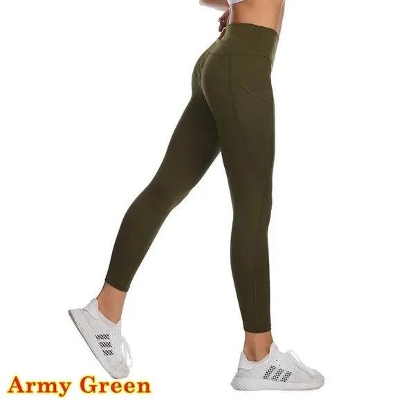 High Waist Elastic Workout Leggings Tummy Control