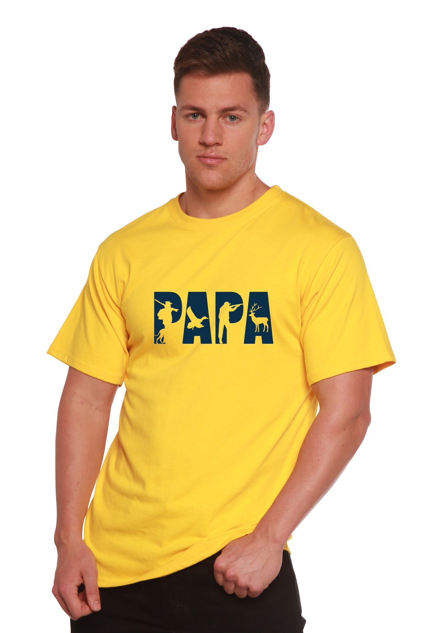 PAPA Men's Bamboo Viscose/Organic Cotton Short Sleeve Graphic T-Shirt