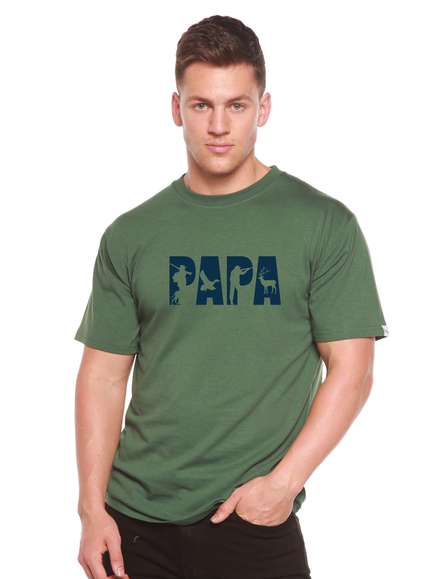 PAPA Men's Bamboo Viscose/Organic Cotton Short Sleeve Graphic T-Shirt