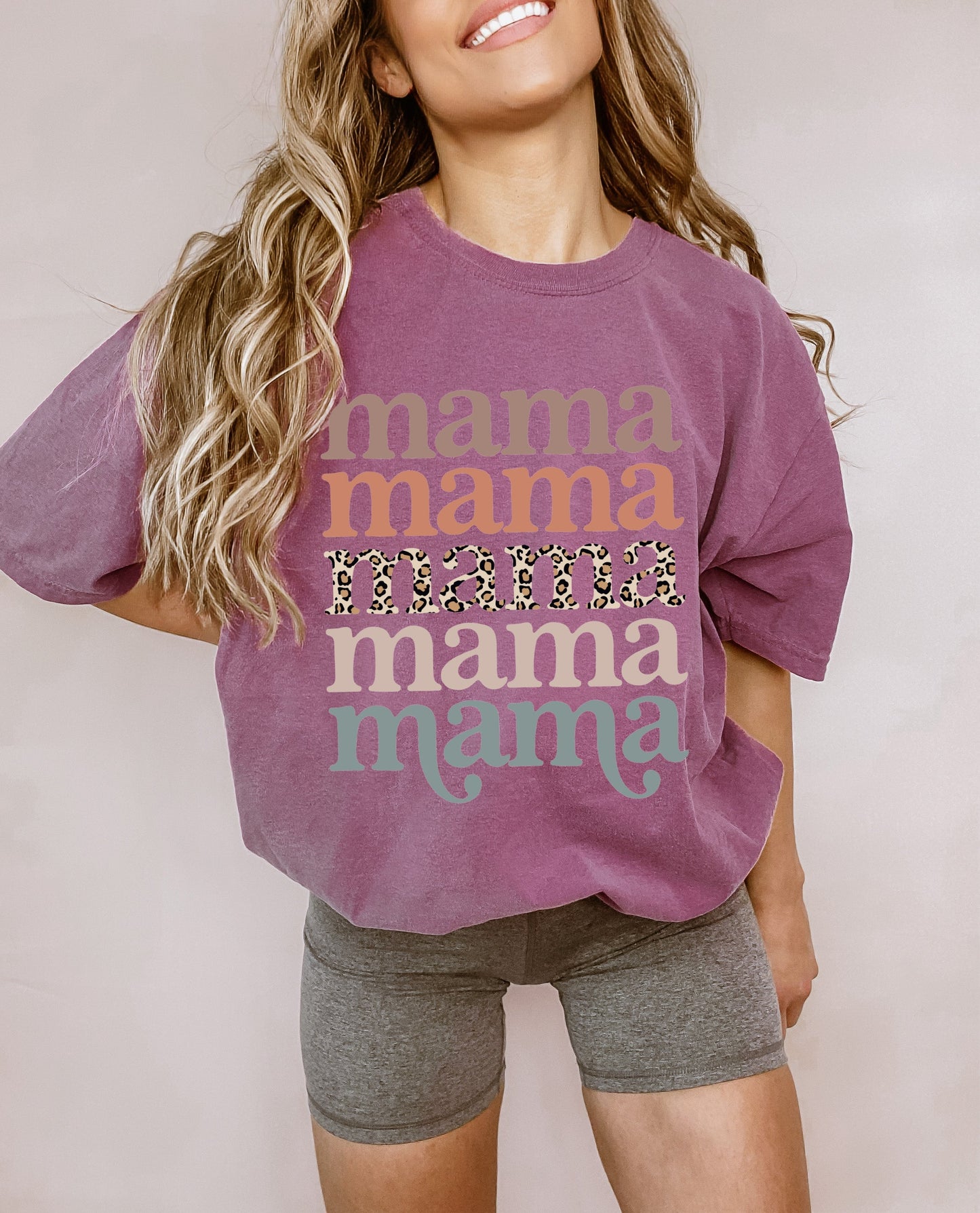 Mama Leopard Comfort Colors Graphic Tees