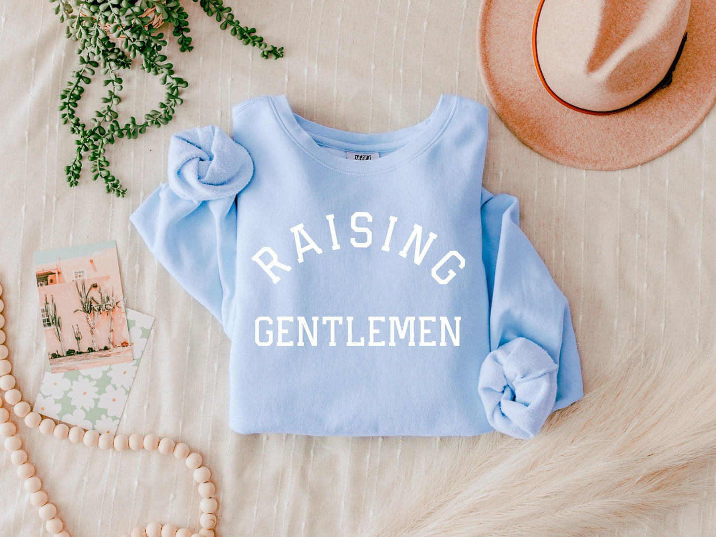 Raising Gentlemen For Boy Moms Garment Dyed Comfort Colors Sweatshirt