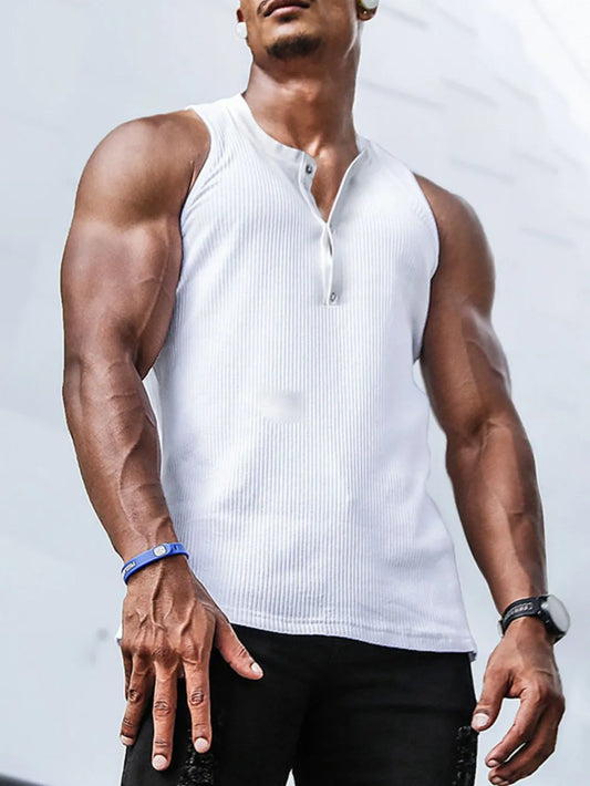 Men's Plus Size Ribbed Tank