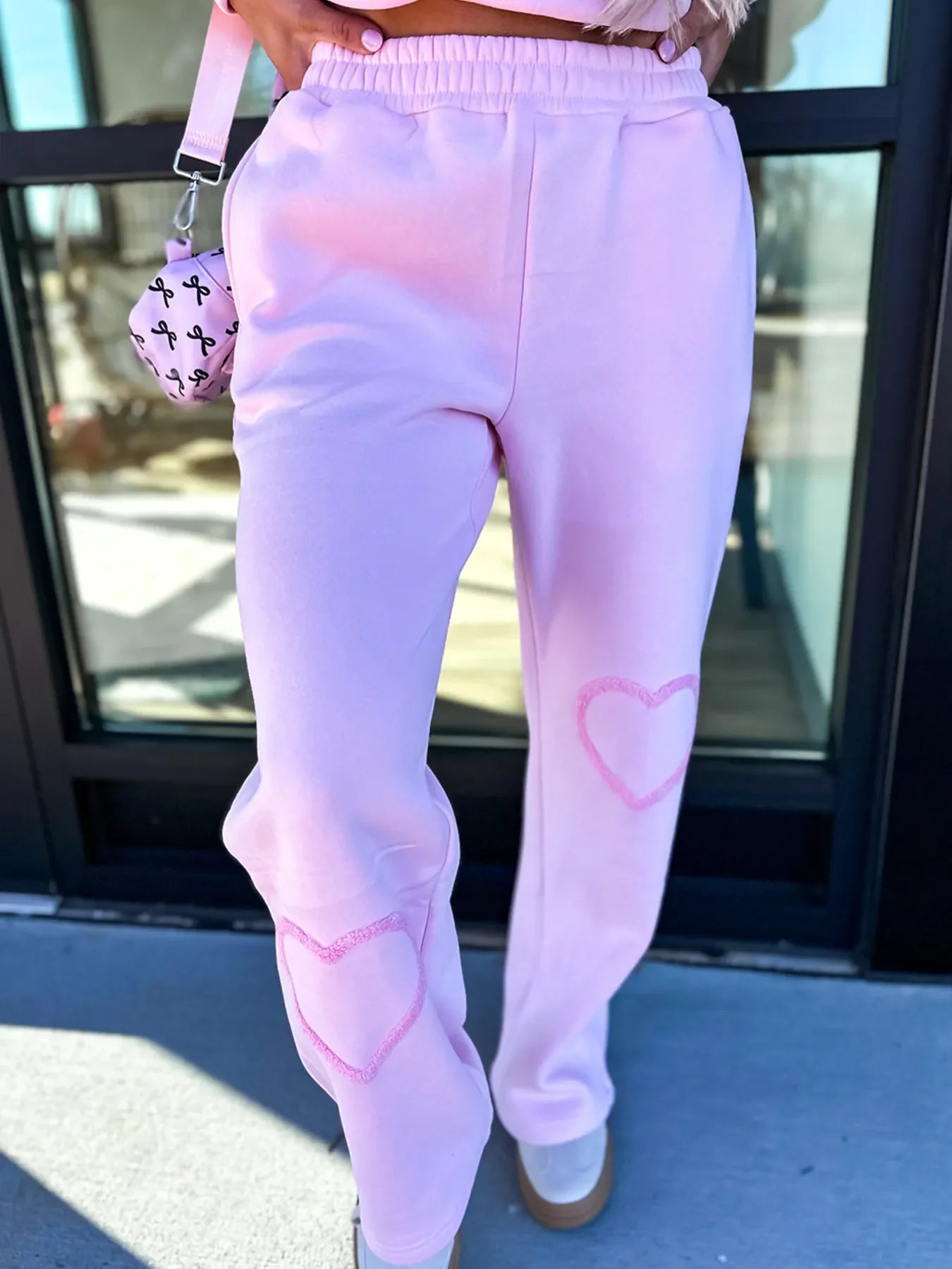 Sweetheart Vibes Lounge Set Blush Pink 2-Piece