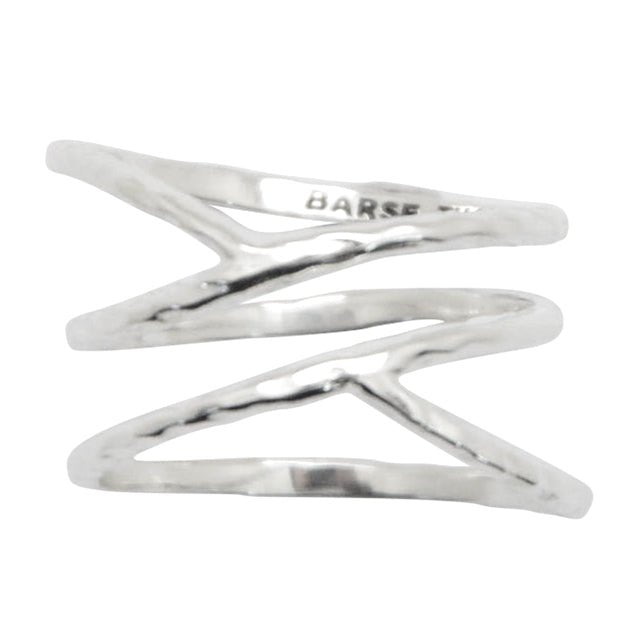 Criss Cross Sterling Silver Ring
