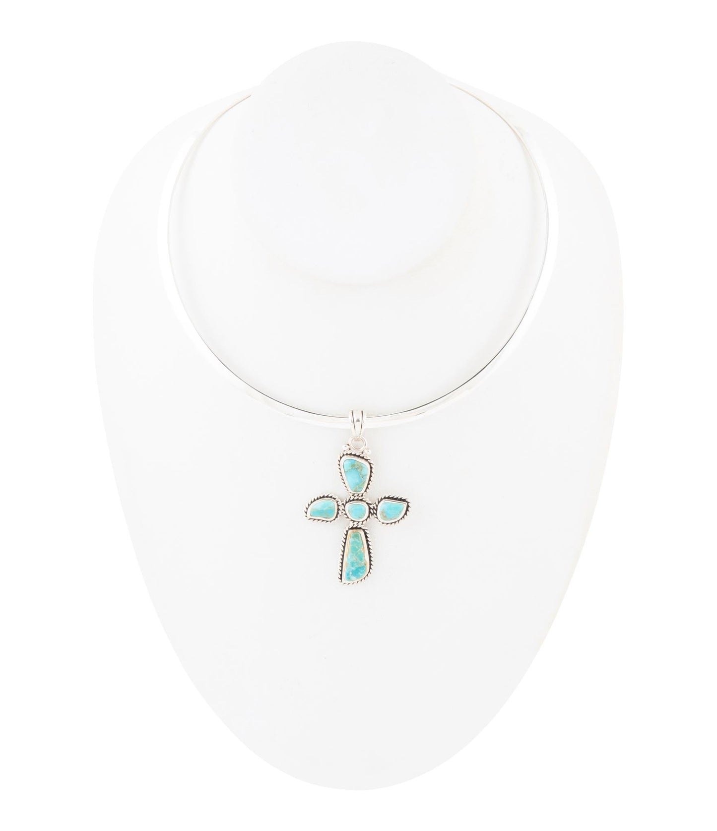 Cross Pendant and Sterling Silver Necklace