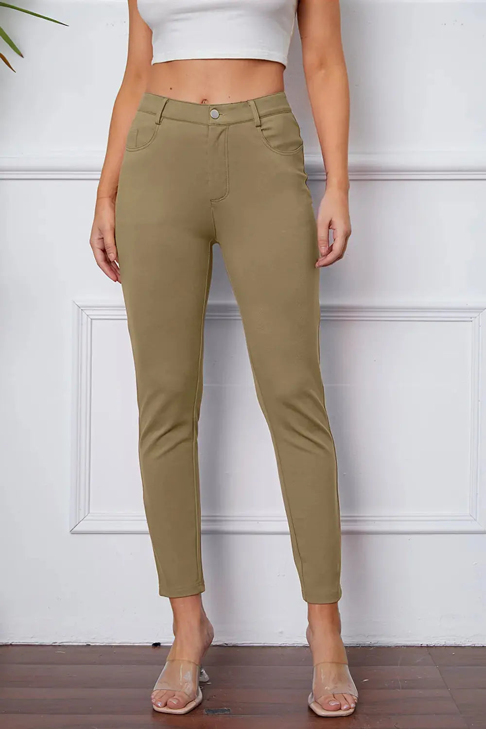 Basic BAE Full Size StretchyStitch High Waist Skinny Pants