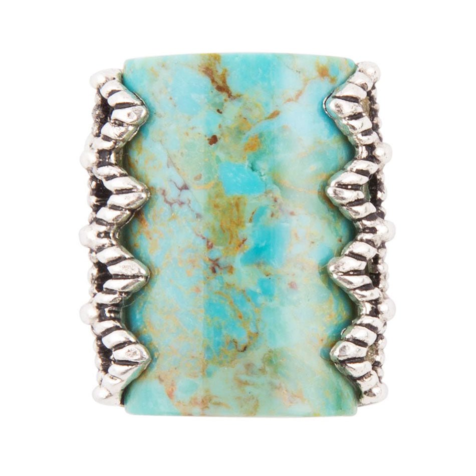 Blue Turquoise Sterling Silver Slice Statement Ring